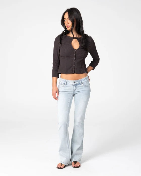 Rusty- Lindsay Luv Low Rise Boot Leg Denim Jean | Worn Out