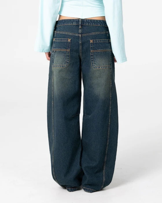 Rusty - Pammy Panelled Leg Denim Jean | Dark N Dirty