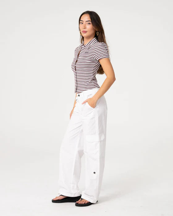 Rusty - Sassy Rae Top | Burgundy/ Egret Stripe