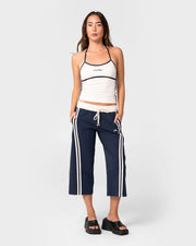 Rusty - Maneater Fitted Halter Top | Egret