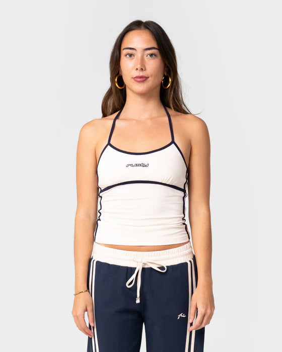 Rusty - Maneater Fitted Halter Top | Egret