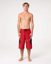 Rusty - Akimbo Fixed Waist Boardshort | Vintage Red