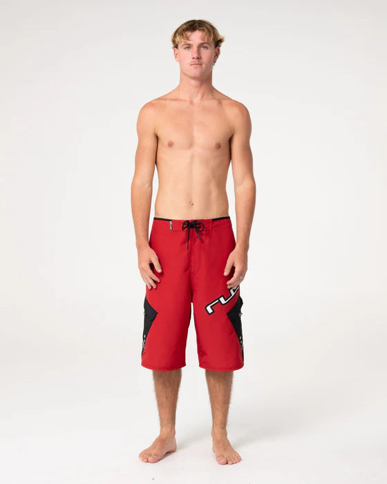 Rusty - Akimbo Fixed Waist Boardshort | Vintage Red