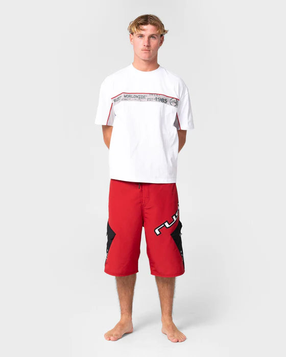 Rusty - Akimbo Fixed Waist Boardshort | Vintage Red