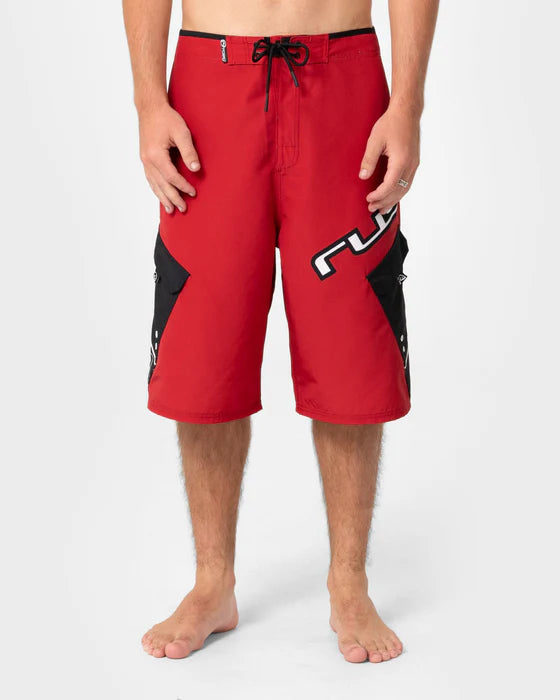 Rusty - Akimbo Fixed Waist Boardshort | Vintage Red