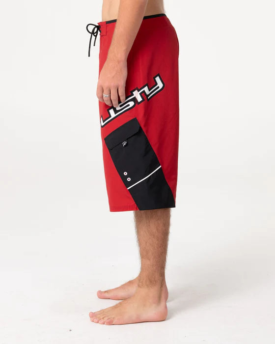 Rusty - Akimbo Fixed Waist Boardshort | Vintage Red