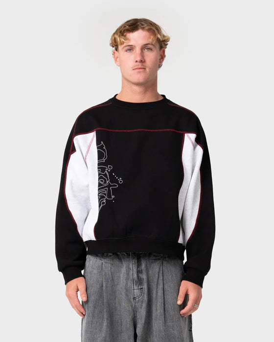 Rusty -  Sawblaze Crew Neck Fleece| Black
