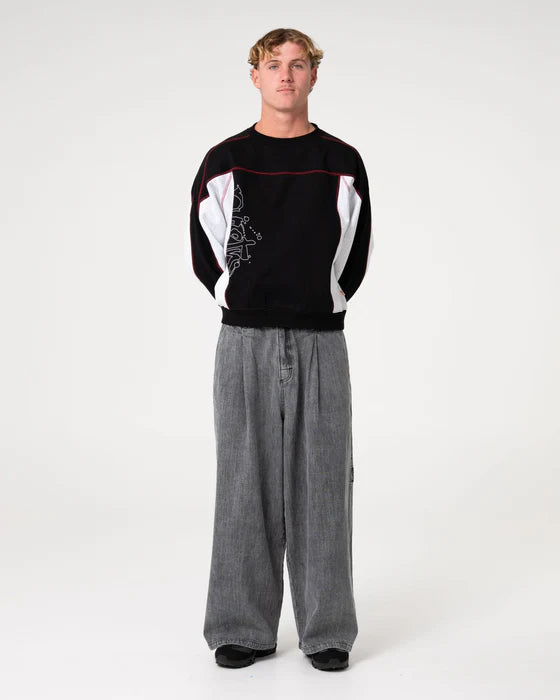 Rusty -  Sawblaze Crew Neck Fleece| Black