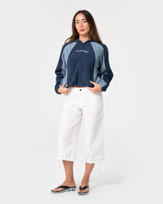 Rusty - Mini Two Tides Zip Through Polar Fleece | Atlantic Blue