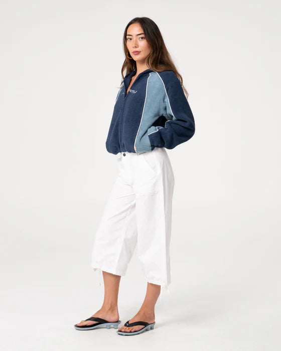 Rusty - Mini Two Tides Zip Through Polar Fleece | Atlantic Blue
