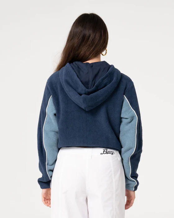 Rusty - Mini Two Tides Zip Through Polar Fleece | Atlantic Blue