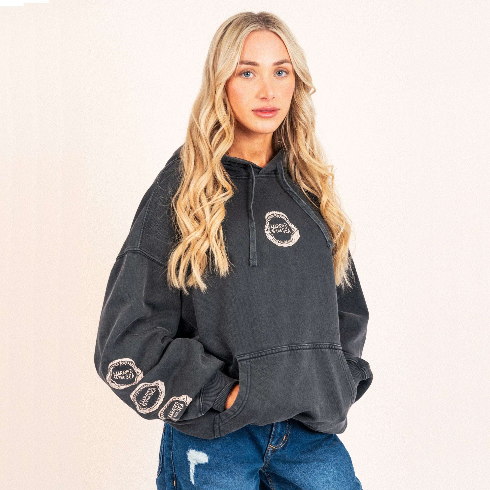Jaw Unisex Vintage Hood - Black | Married to the Sea