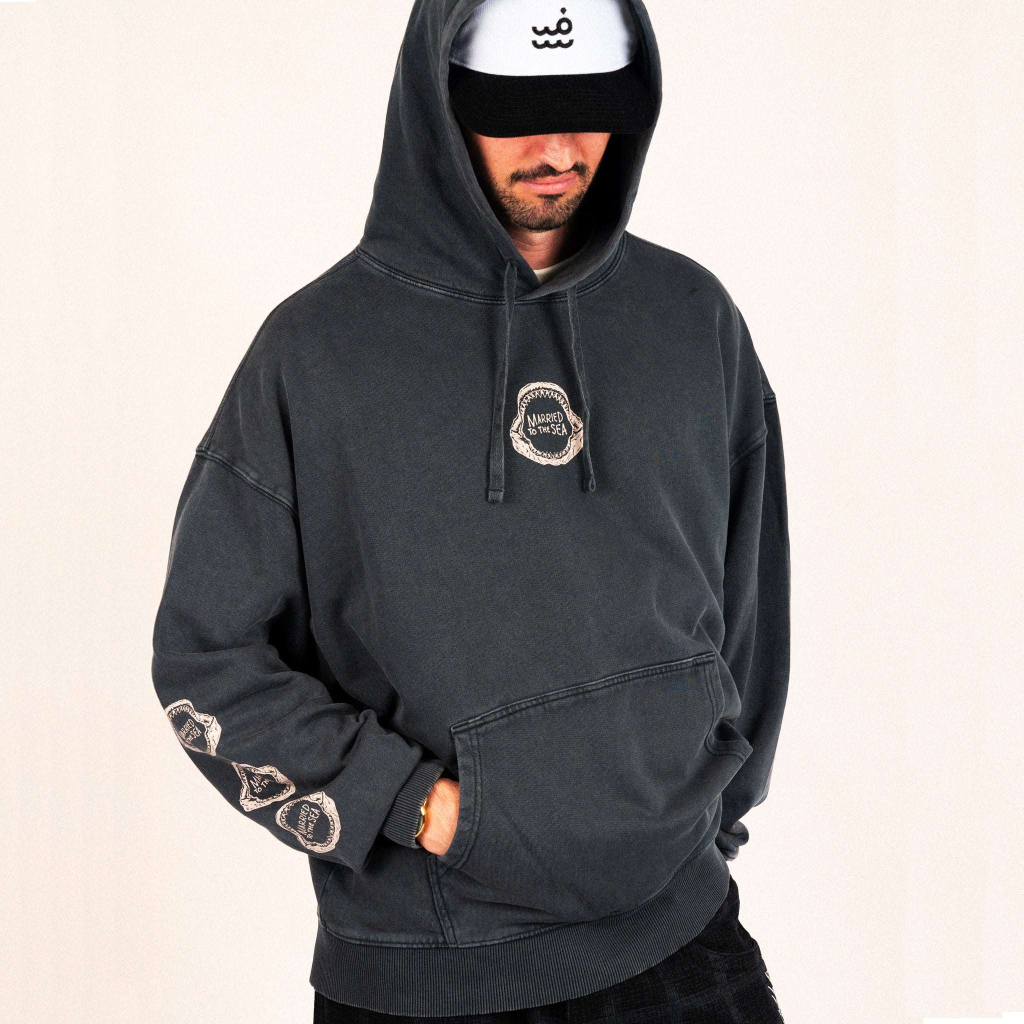 Jaw Unisex Vintage Hood - Black | Married to the Sea