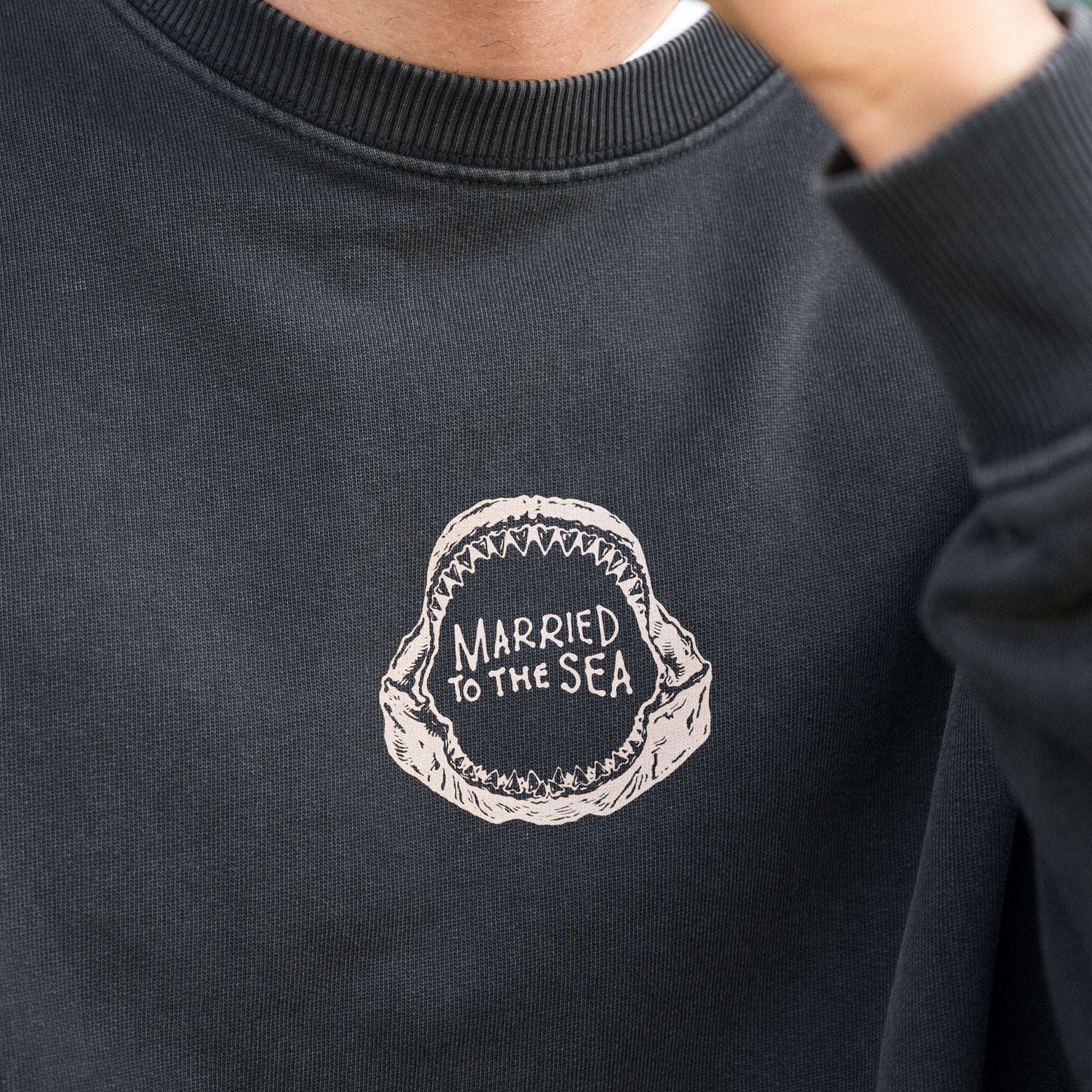 Jaw Unisex Vintage Crew - Black | Married to the Sea