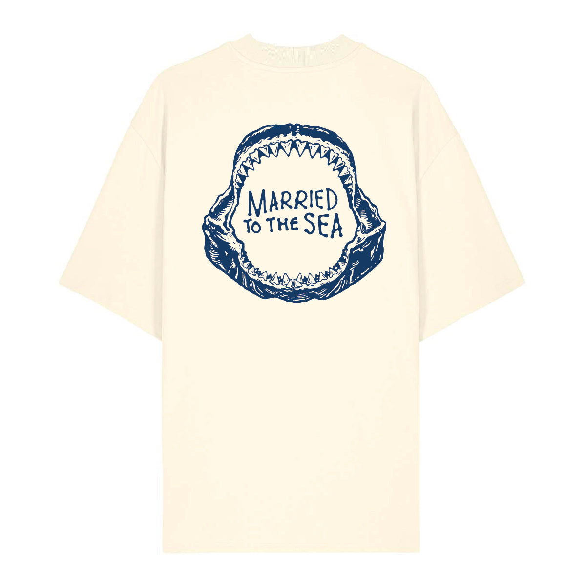 Jaw Unisex Oversized T-Shirt - Cream | Married to the Sea