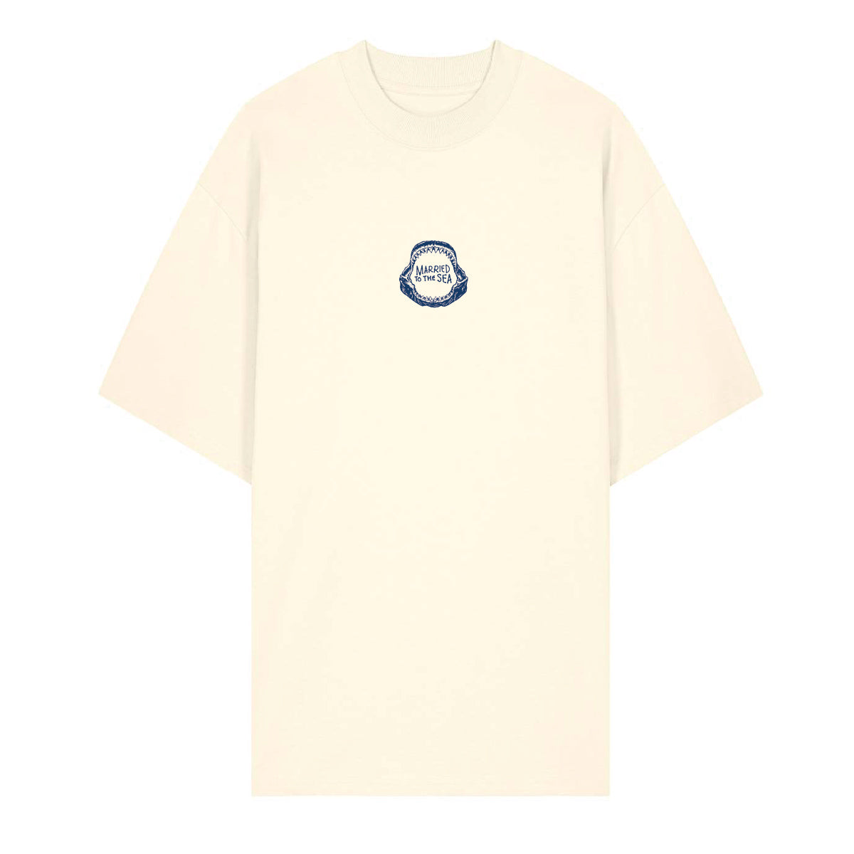 Jaw Unisex Oversized T-Shirt - Cream | Married to the Sea