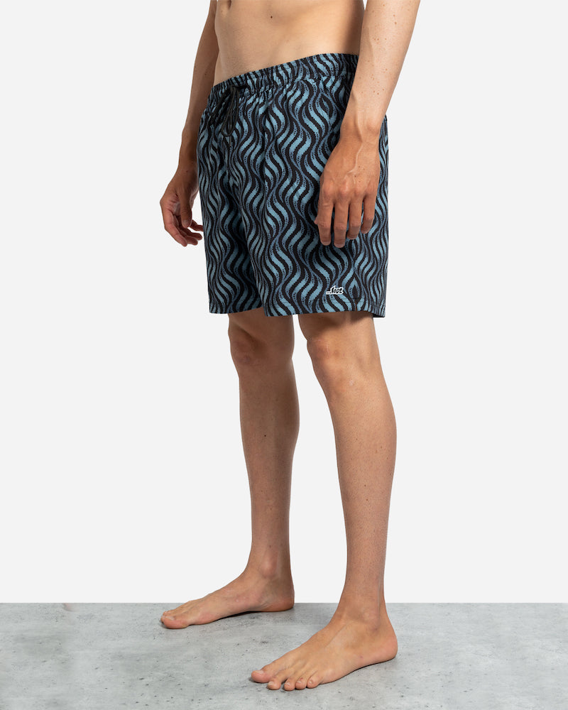Lost Peril Beach Shorts Wavy Blue Married to the Sea Surf Shop Lost