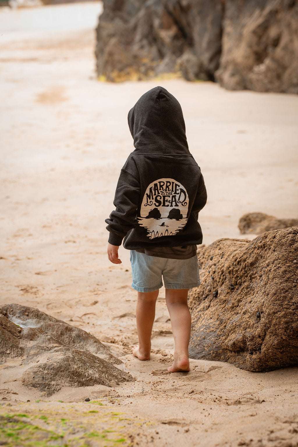 Skull Island Kids Black Smoke Hood | Married to the Sea