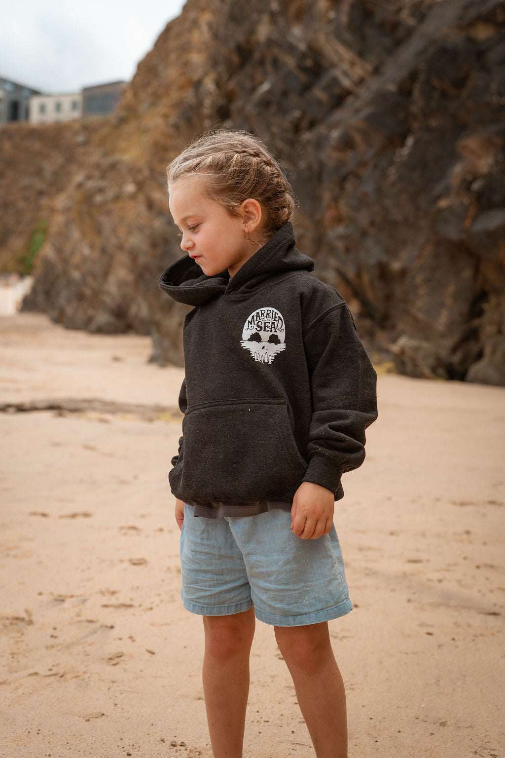 Skull Island Kids Black Smoke Hood | Married to the Sea