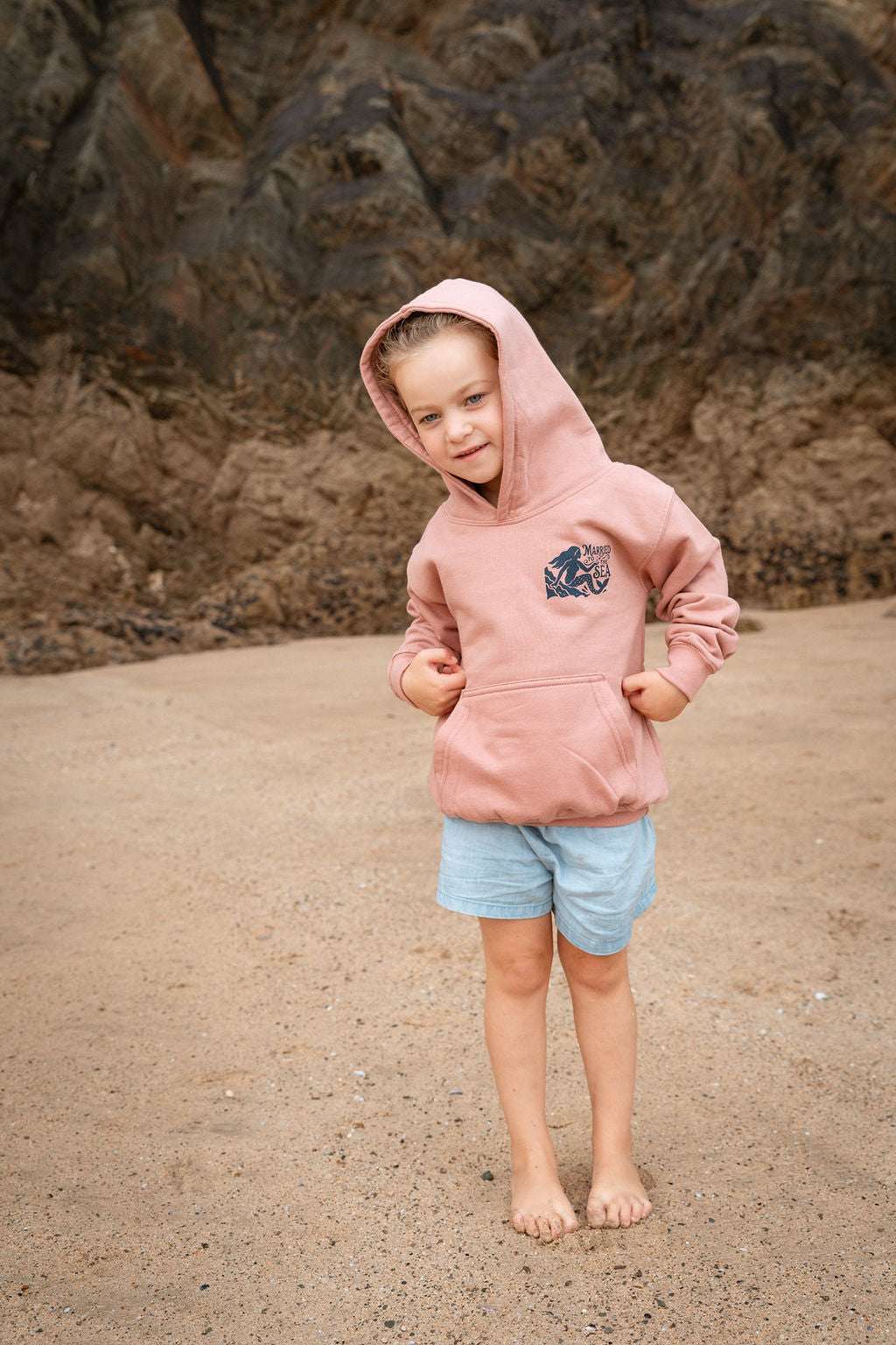 Mermaid Kids Dusty Pink Hoodie | Married to the Sea