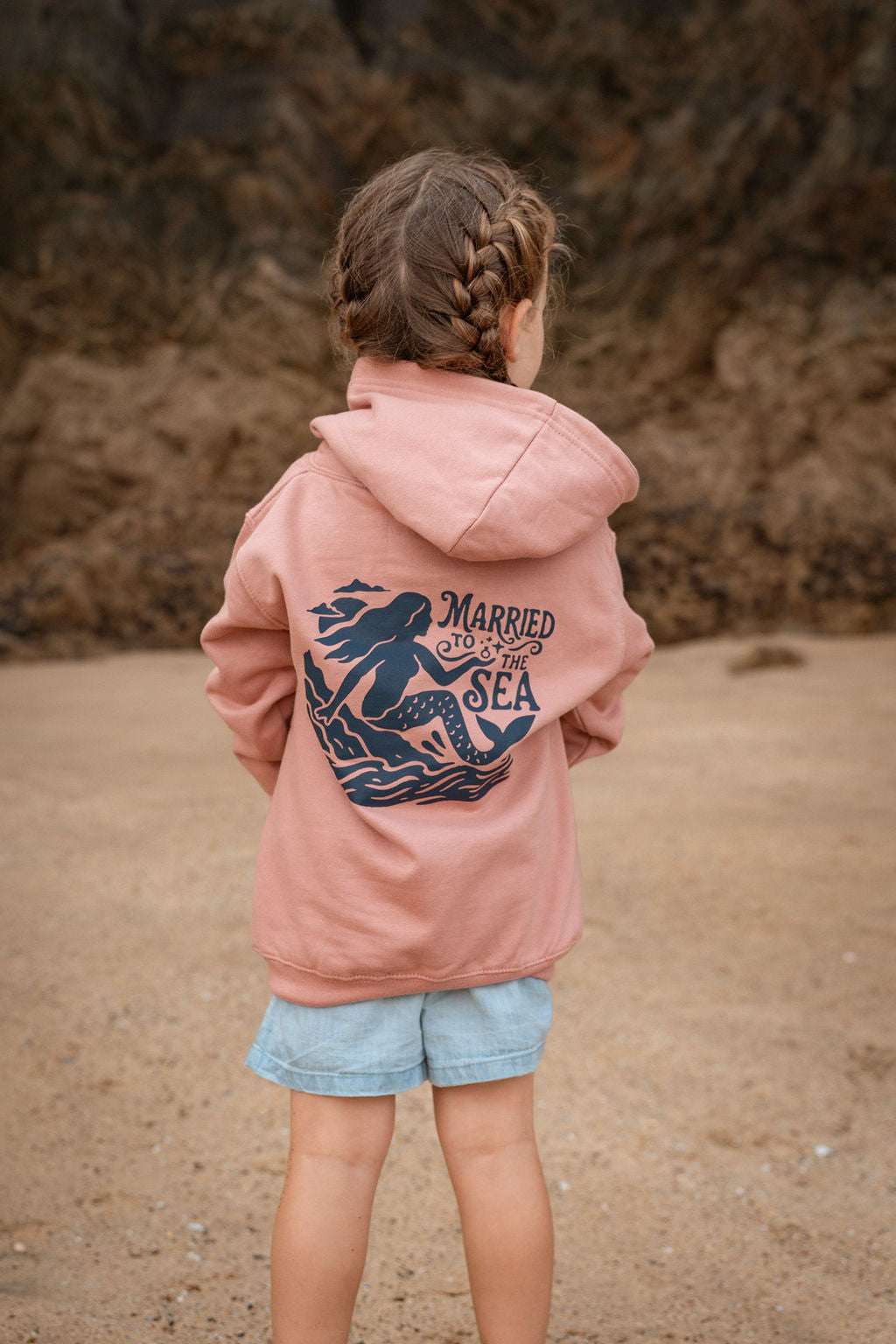 Mermaid Kids Dusty Pink Hoodie | Married to the Sea