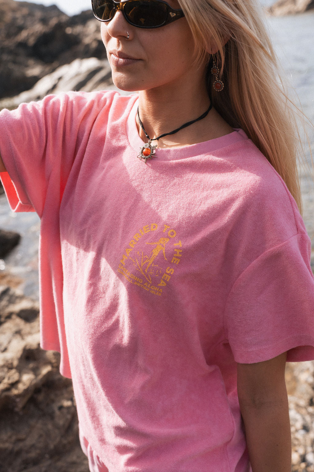 Surfer Girl Terry Towel T-Shirt | Candy Rose