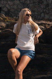 Surfer Girl Womens Sleeveless Hood | Ivory