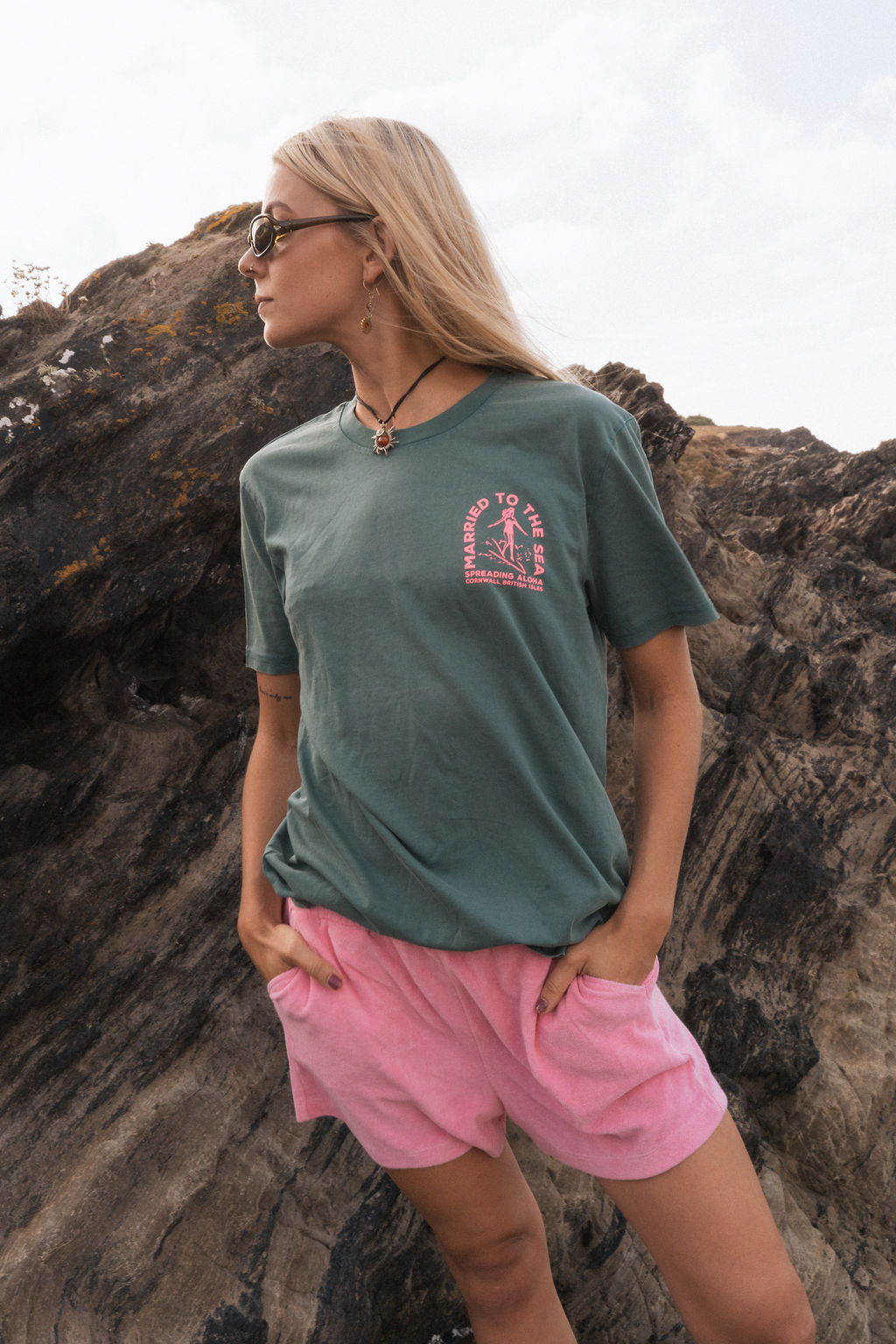 Surfer Girl Dyed T-Shirt | Hydro Green