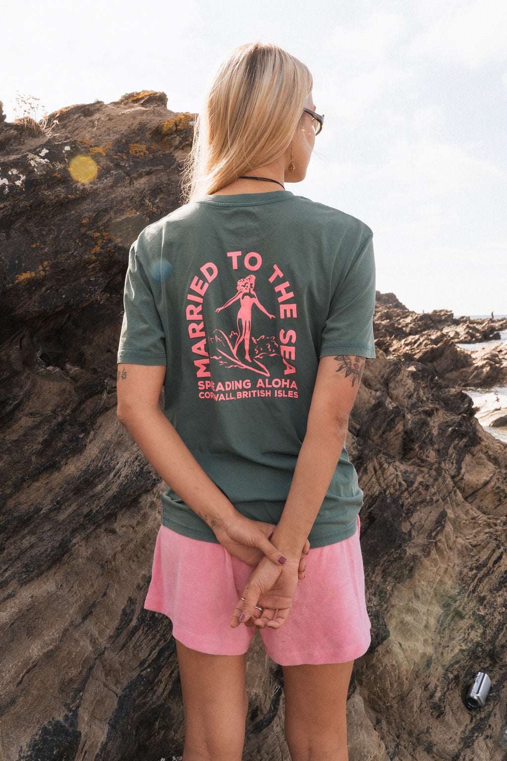 Surfer Girl Dyed T-Shirt | Hydro Green