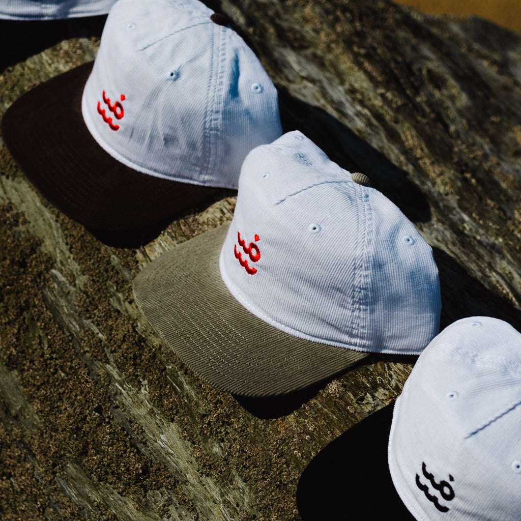 Setty Cord Two Tone Cap - White/Black