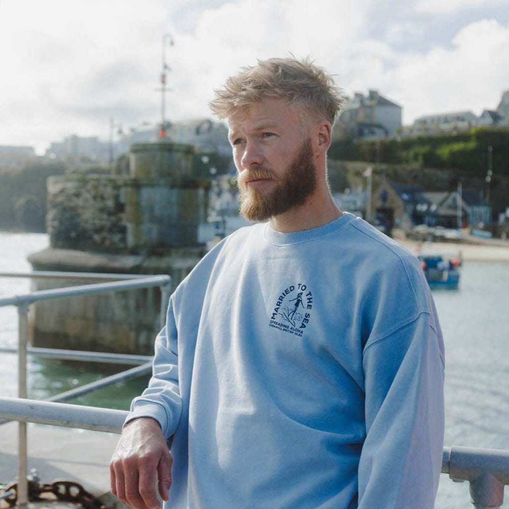 Surfer Girl Crew | Dyed Blue