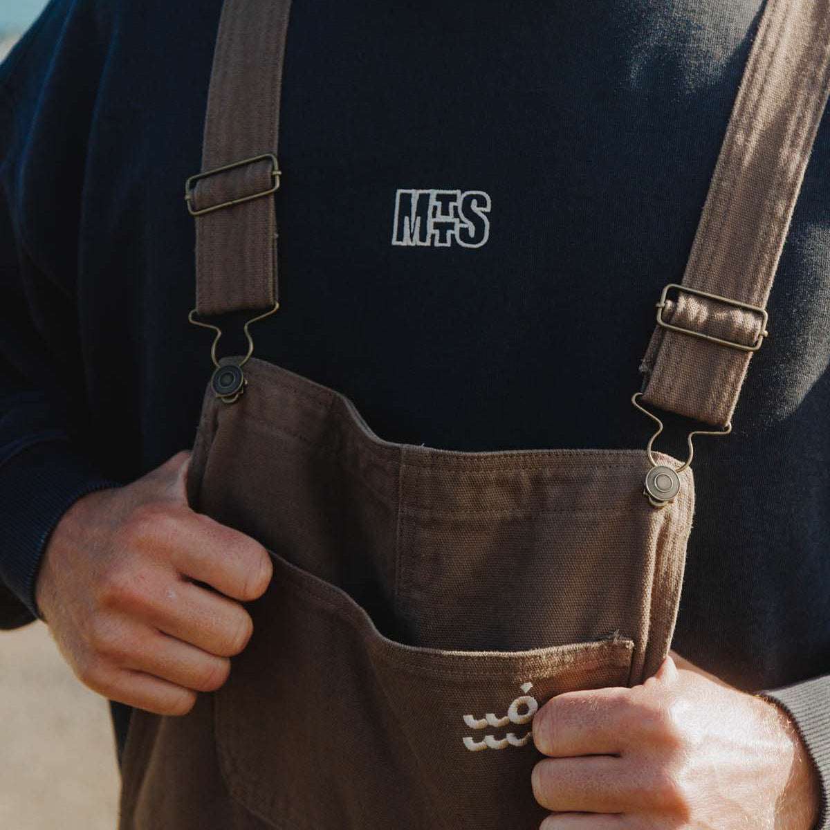 Setty - Duck Canvas Dungaree  - Walnut