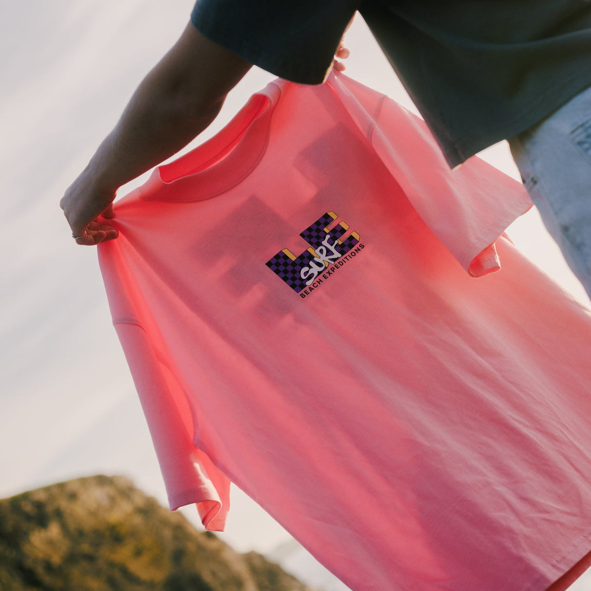 LE TV Checked | Pink Joy T-shirt