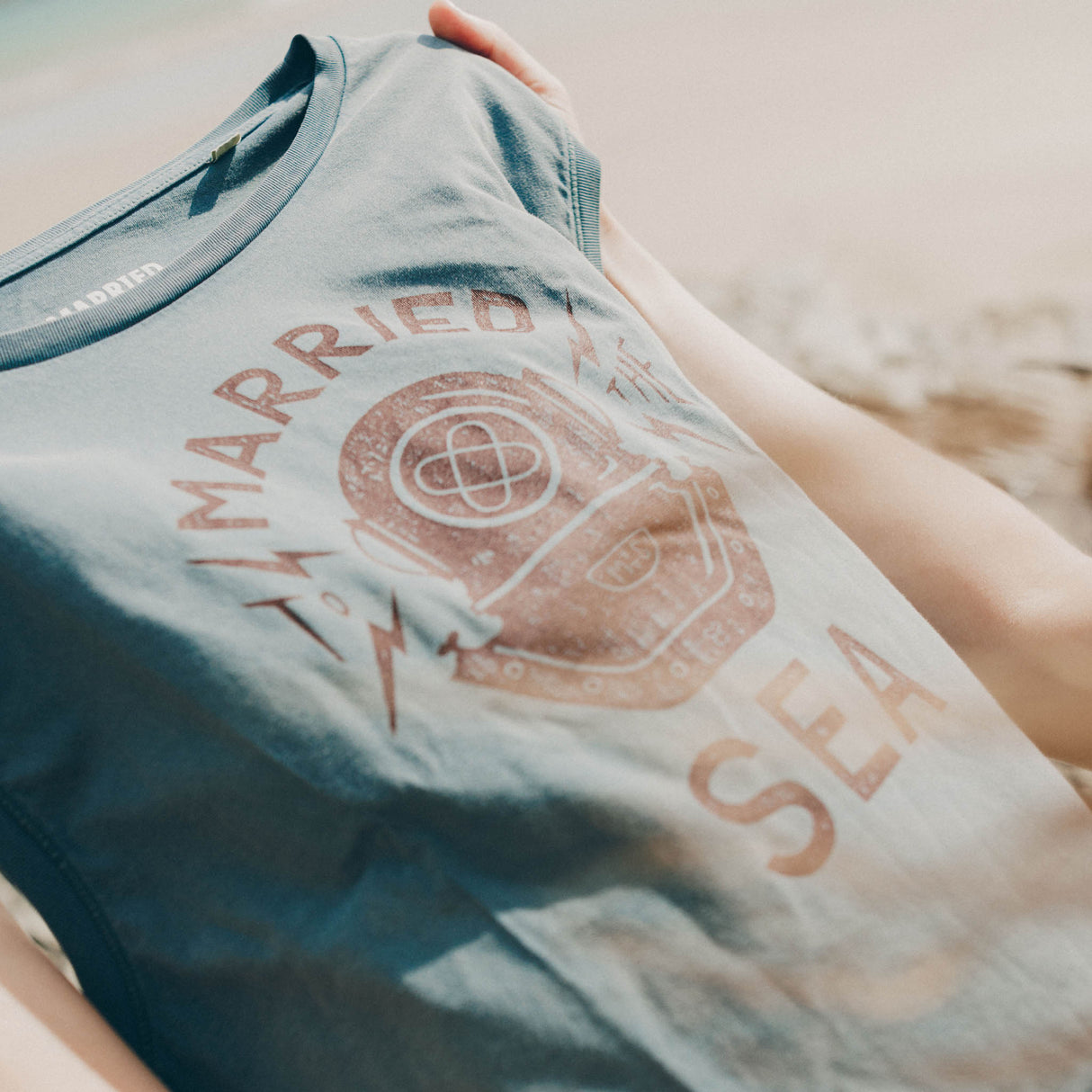 Diver Ladies Cropped Tank Top | Washed Mineral Grey
