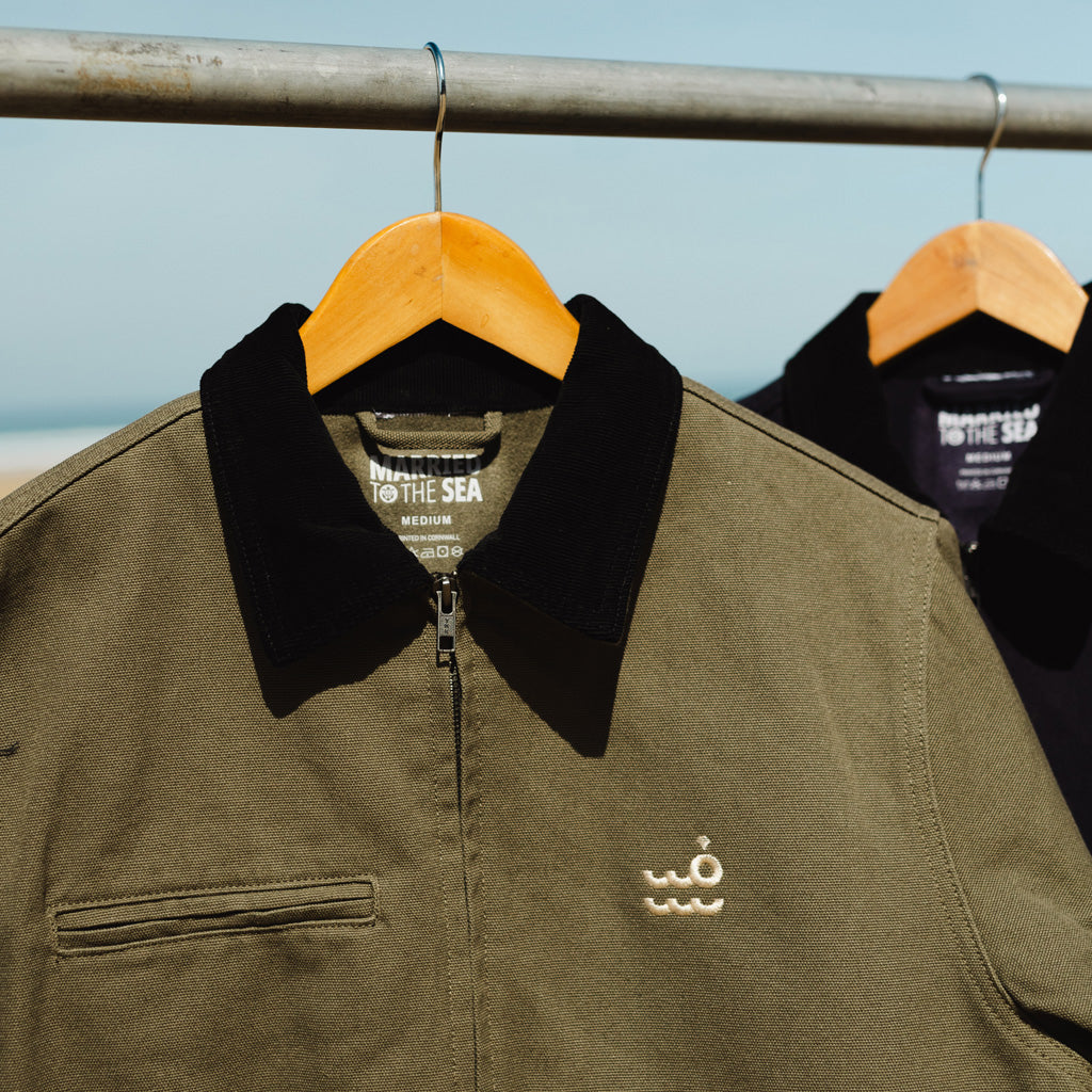 Setty Canvas Cord Collar Jacket | Army