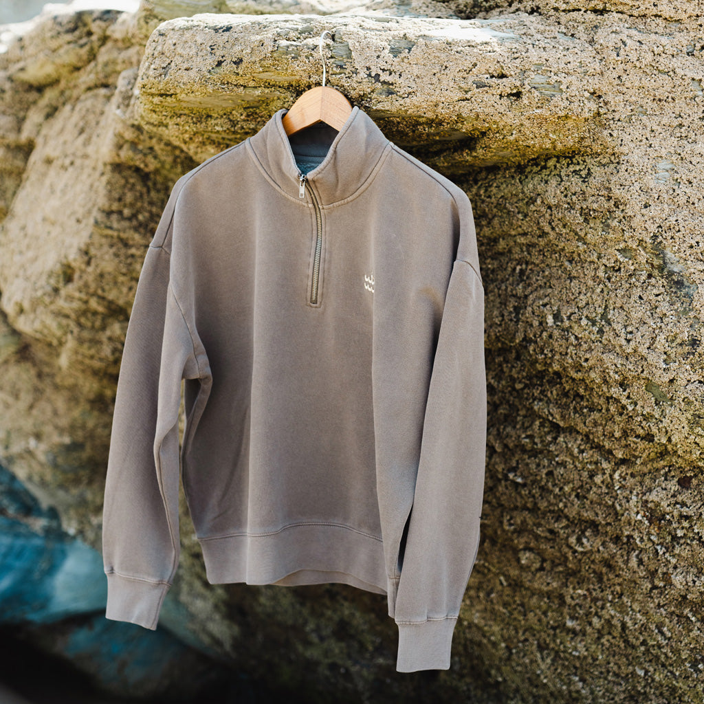 Setty Womens Half Zip Pullover | Faded Grey