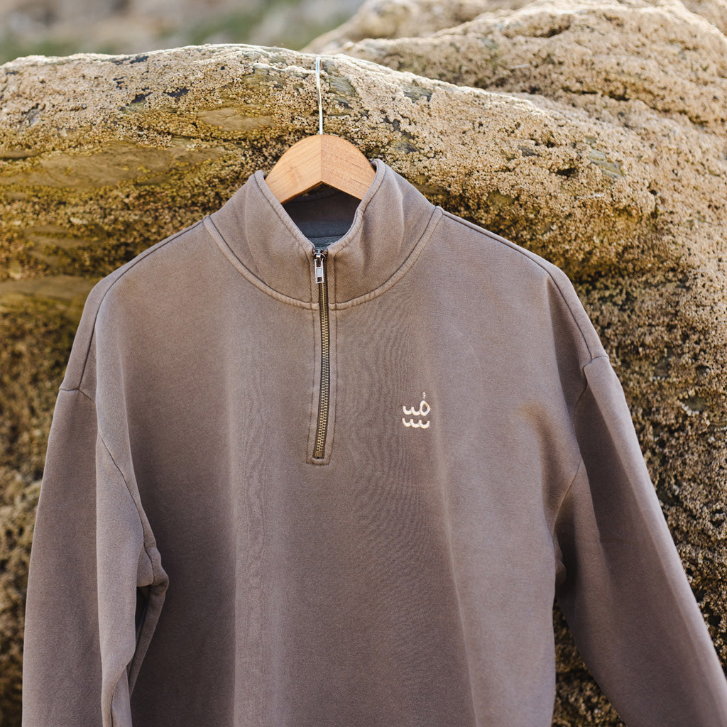 Setty Womens Half Zip Pullover | Faded Grey