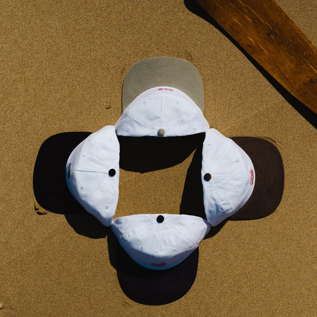 Setty Cord Two Tone Cap - White/Walnut