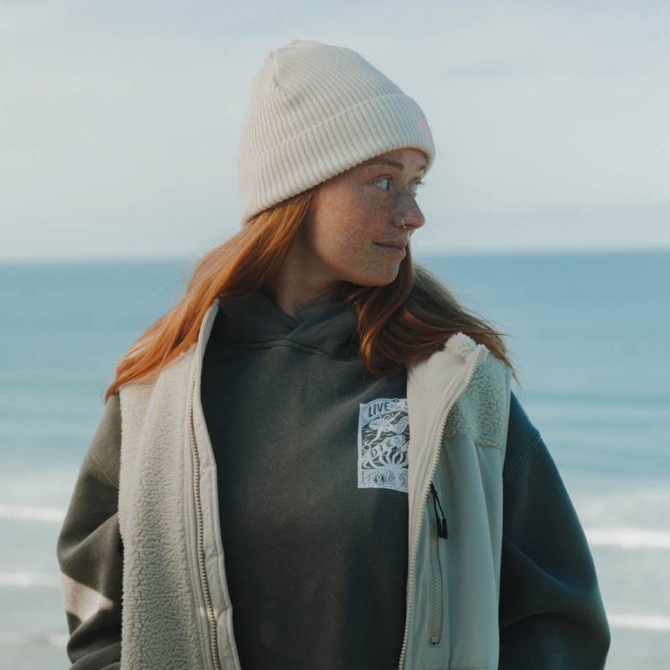 Octopus Oversized Hood Black | Married to the Sea | Newquay | St