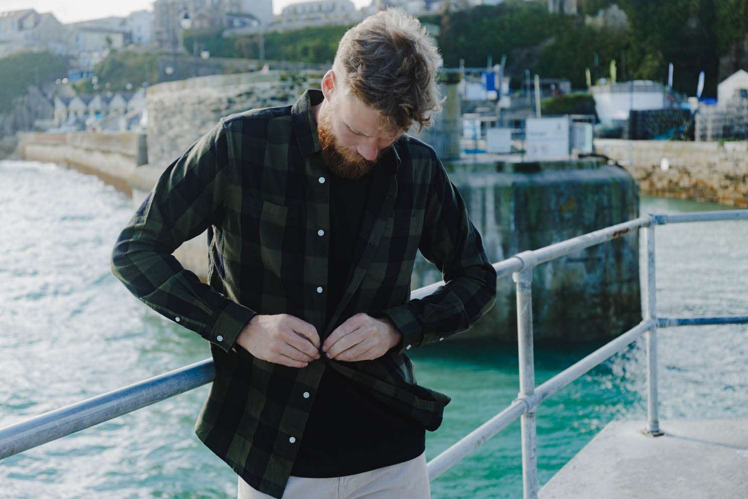 Setty Check Shirt | Army Black