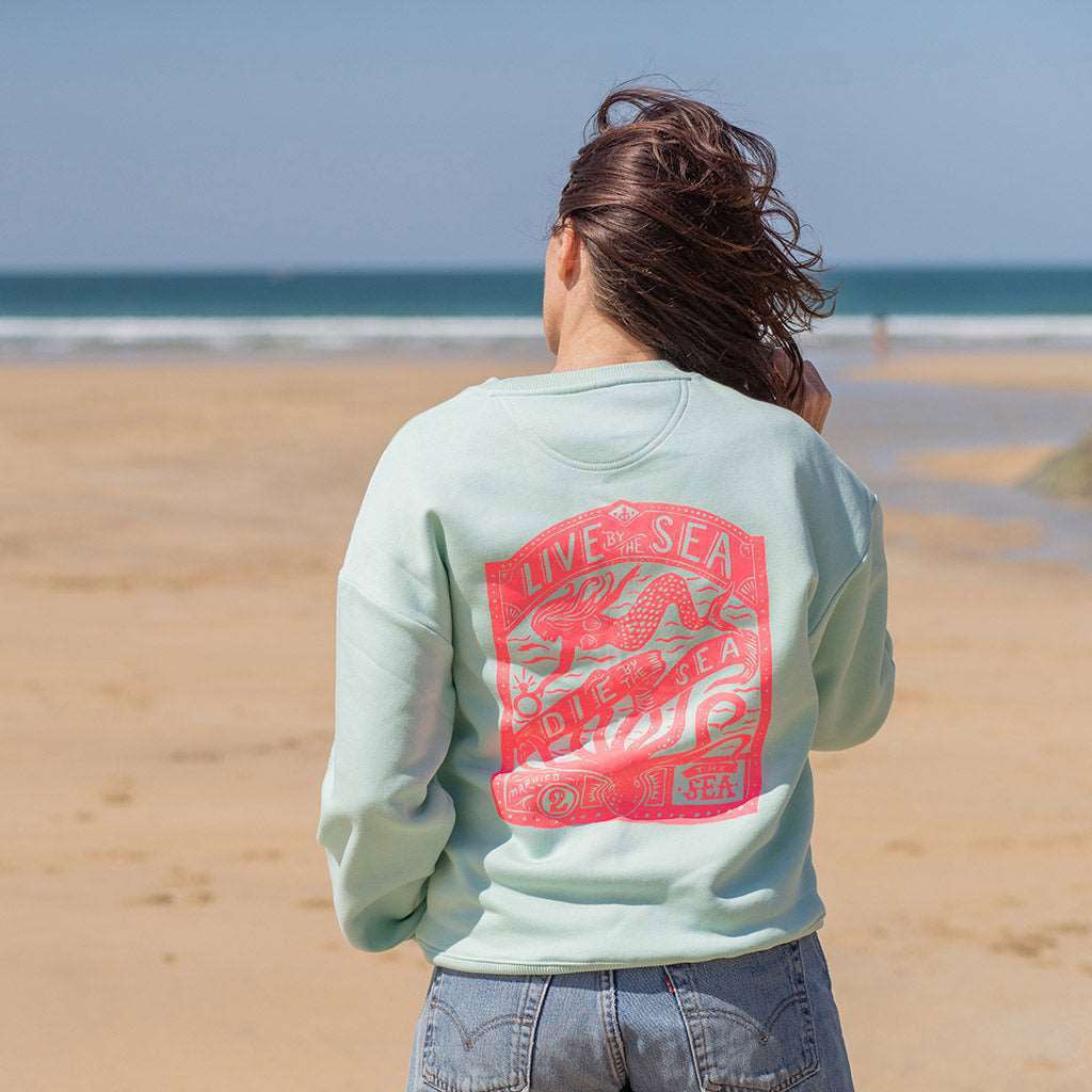 Octopus Oversized Crew | Brook Green - Married to the Sea - married-to-the-sea-shop