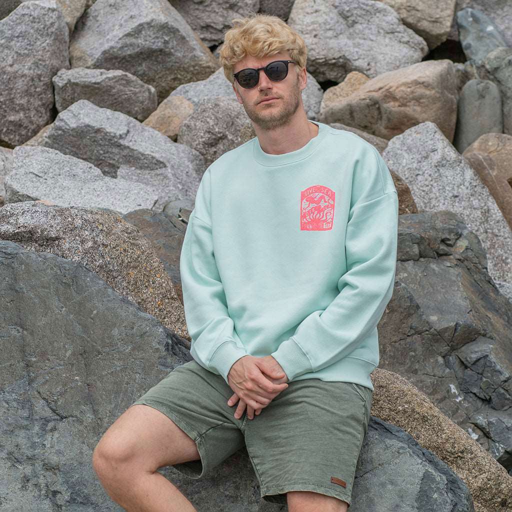 Octopus Oversized Crew | Brook Green - Married to the Sea - married-to-the-sea-shop