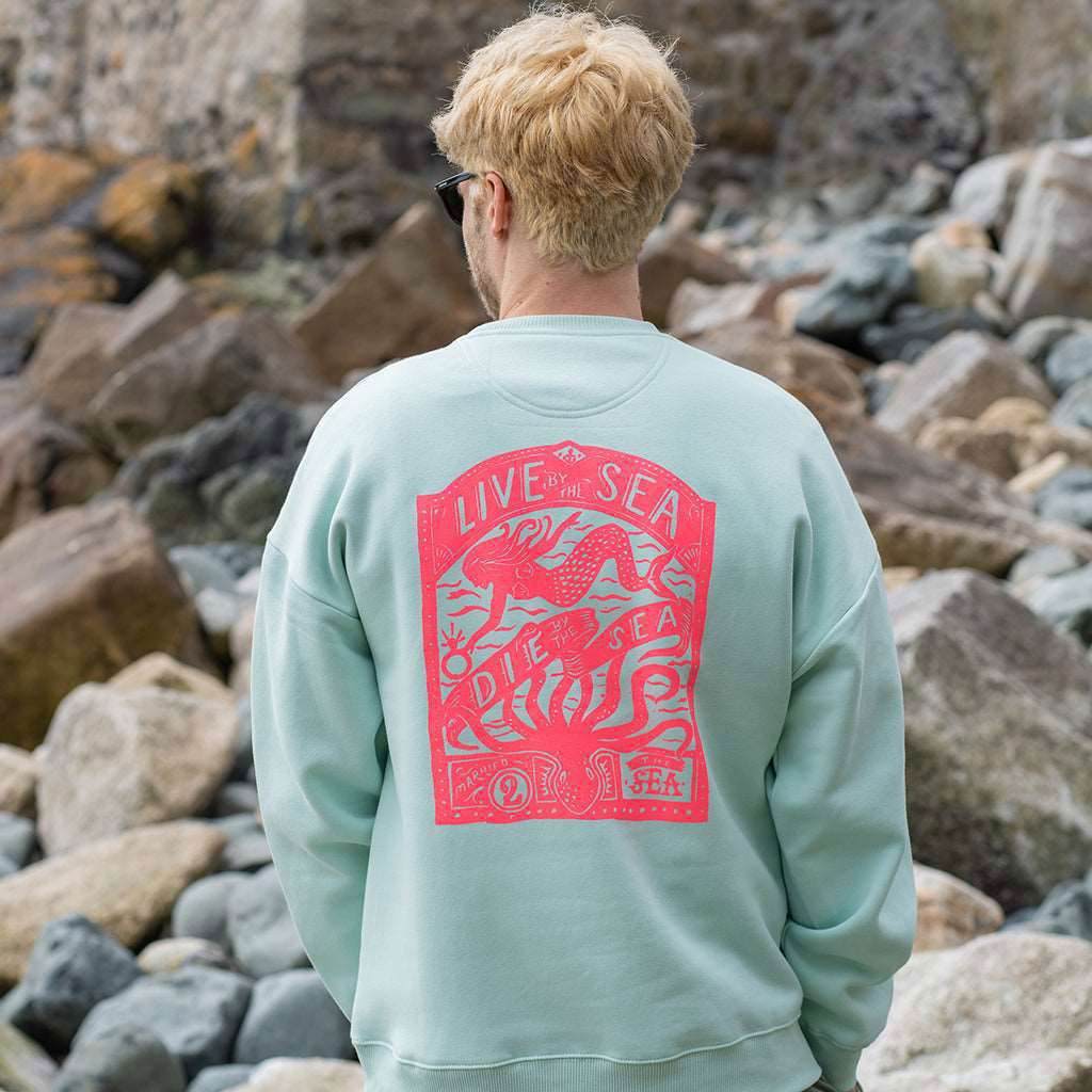 Octopus Oversized Crew | Brook Green - Married to the Sea - married-to-the-sea-shop