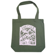 Octopus Tote Bag | Army Green - Married to the Sea - married-to-the-sea-shop