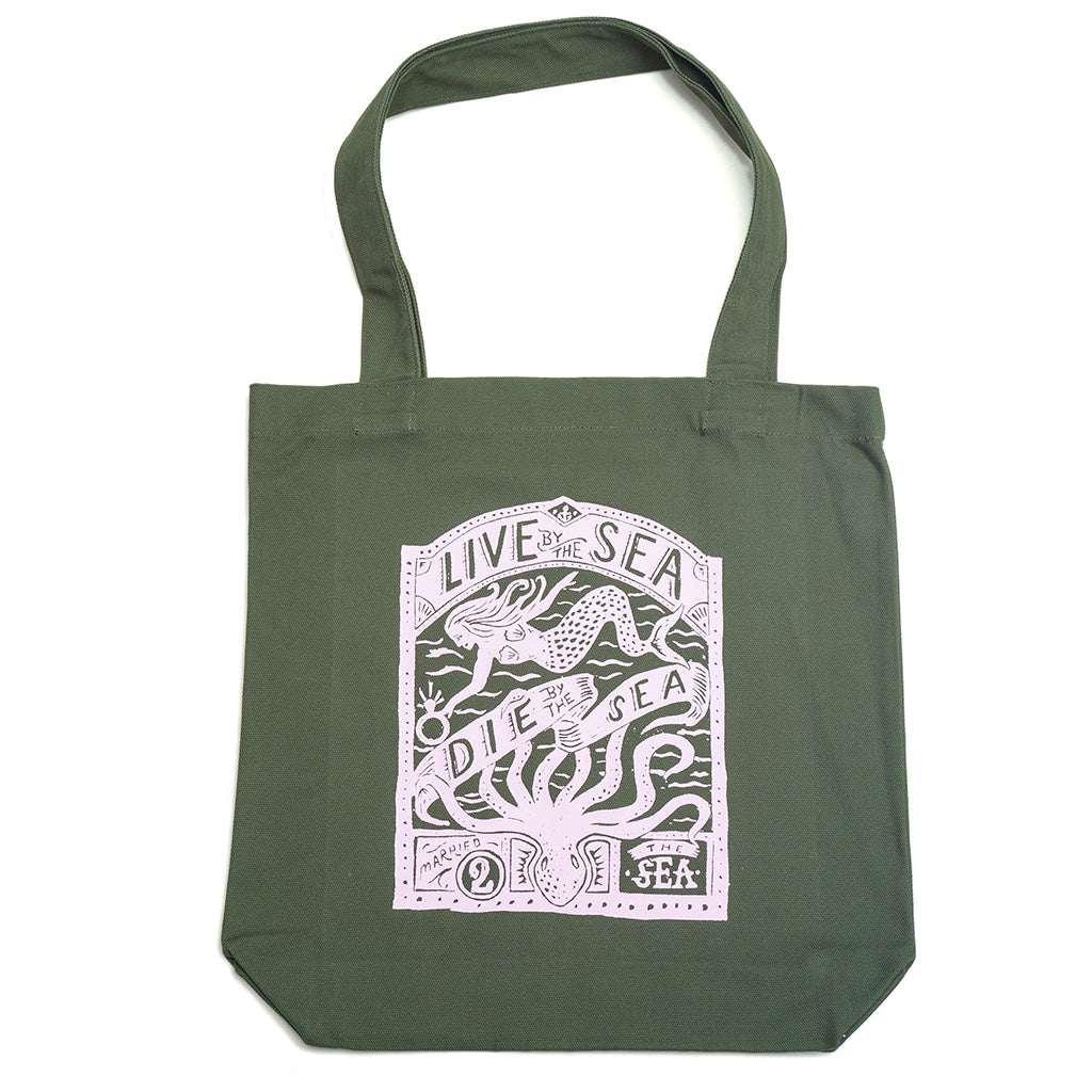 Octopus Tote Bag | Army Green - Married to the Sea - married-to-the-sea-shop