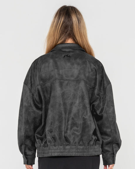 Rusty - Back Street Faux Laether Jacket | Black