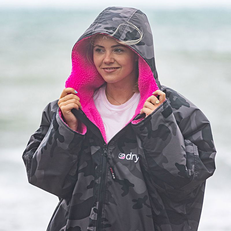 Dryrobe Advanced - Black Camo/Pink | Long Sleeve -  - Married to the Sea Surf Shop - 