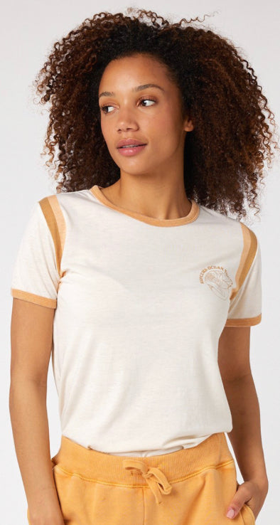 Rip Curl Ringer T-shirt Bone Married to the Sea Surf Shop Rip Curl
