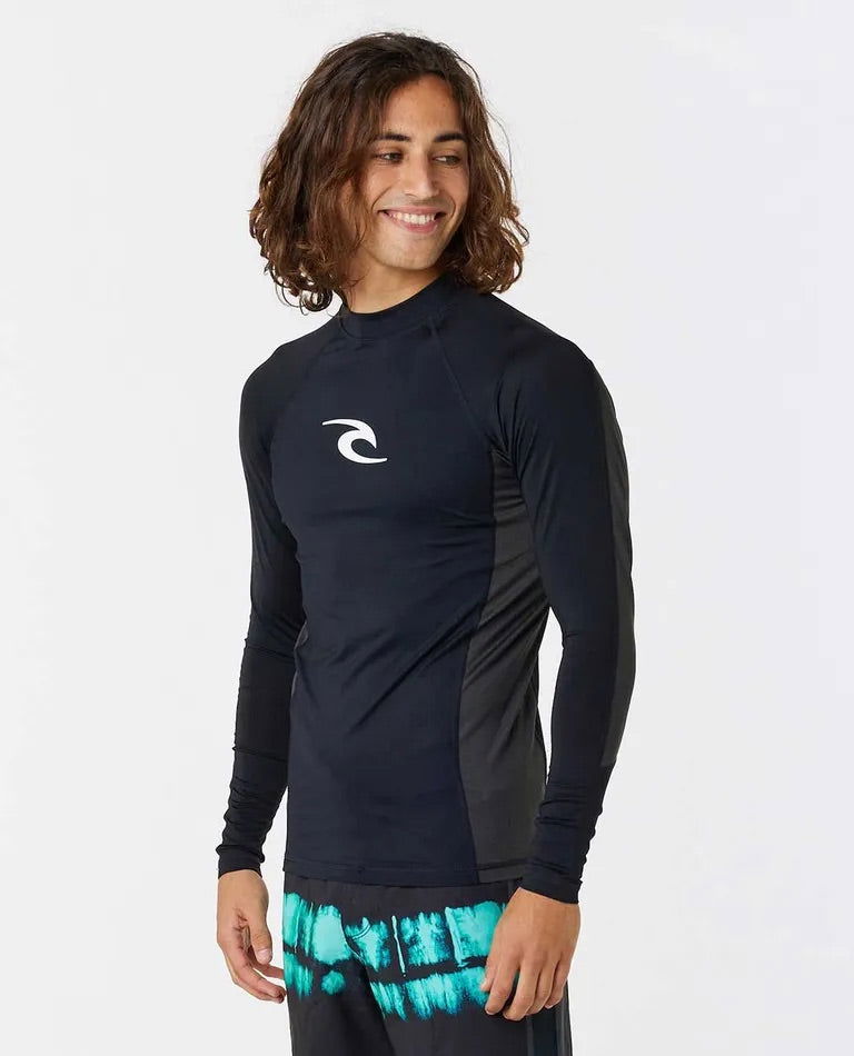 Rip Curl - Waves UPF Performance Long Sleeve Rash Guard | Black -  - Married to the Sea Surf Shop - 