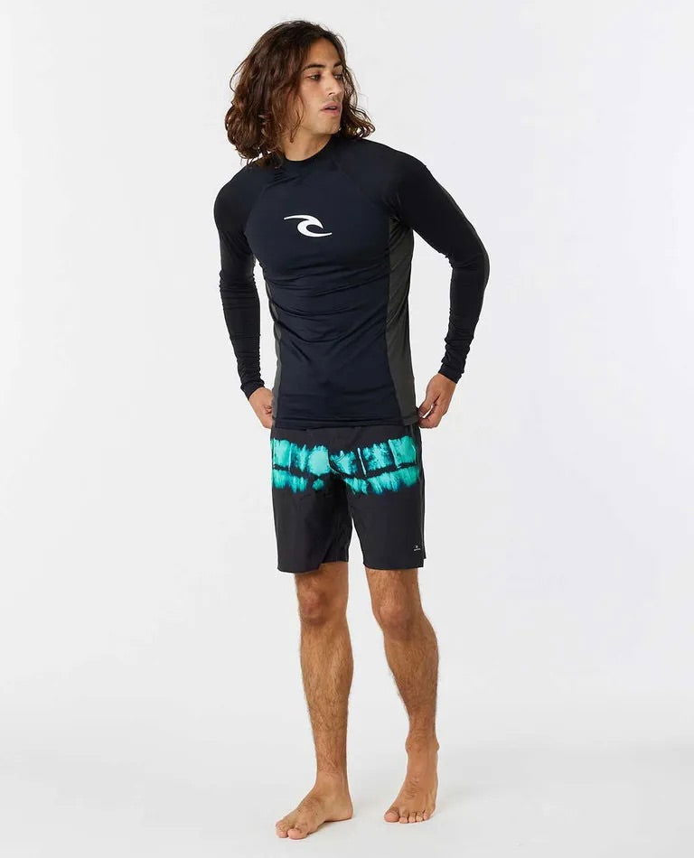Rip Curl - Waves UPF Performance Long Sleeve Rash Guard | Black -  - Married to the Sea Surf Shop - 